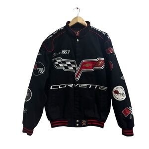 Vintage JH Designs Corvette AOP Nascar Racing Jacket